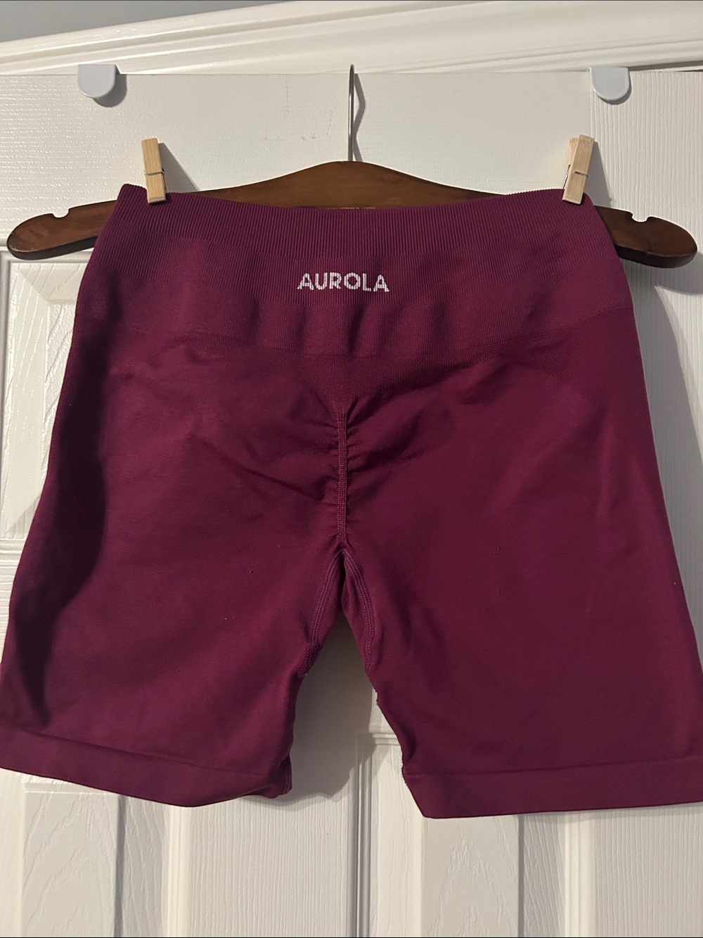 AUROLA Women's High-Waist Purple Bike Shorts
